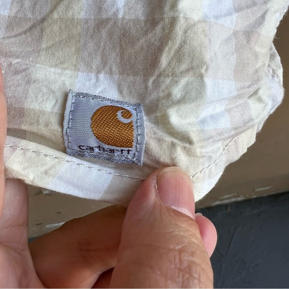 Carhartt Gingham Button Down Shirt - Size XL 16/18 - Picture 3 of 5